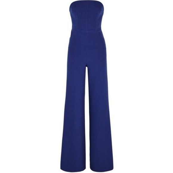 Safiyaa blue strapless jumpsuit NWT 12 (US) (Label:44 (FR)) - Picture 1 of 5